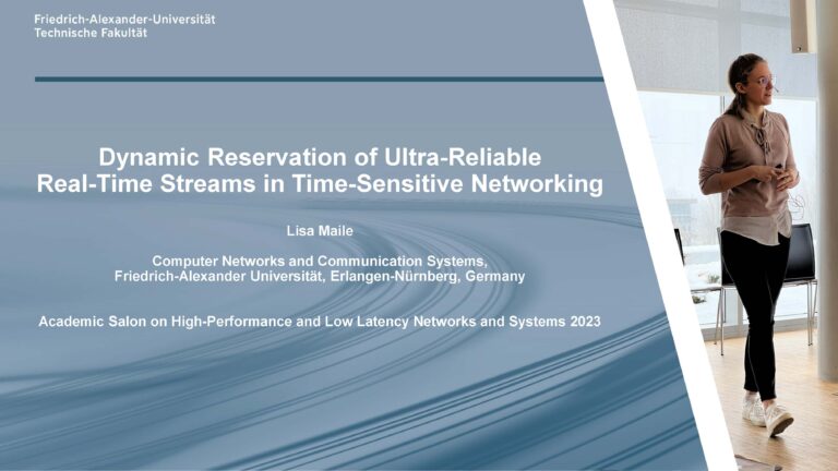 Präsentation zu Time-Sensitive Networking beim Academic Salon der TUM