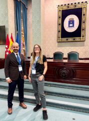 Dr.-Ing. Anna Baron und Dr.-Ing. Loui Al Sardy während des FAU-Besuchs an der UPM in Madrid (September 2025)