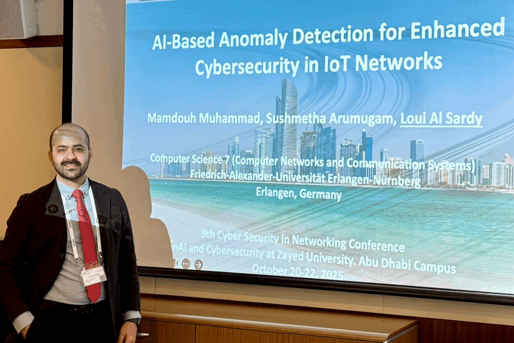 Dr.-Ing. Loui Al Sardy auf der 9. Internationalen Konferenz für Cybersecurity in Netzwerken (CSNet 2025) in Abu Dhabi